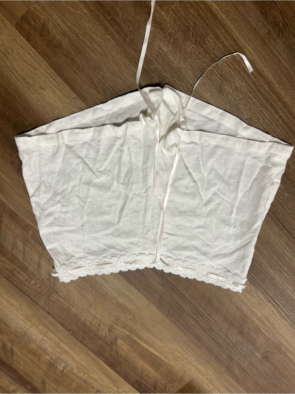 White beach shorts